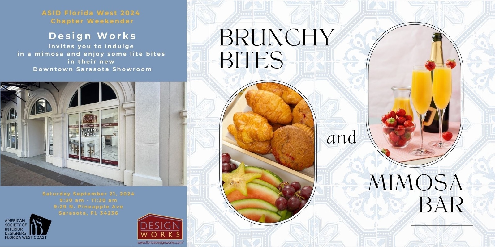 Banner image for ASID FLWC Chapter Weekender Brunchy Bites & Mimosas at Design Works 