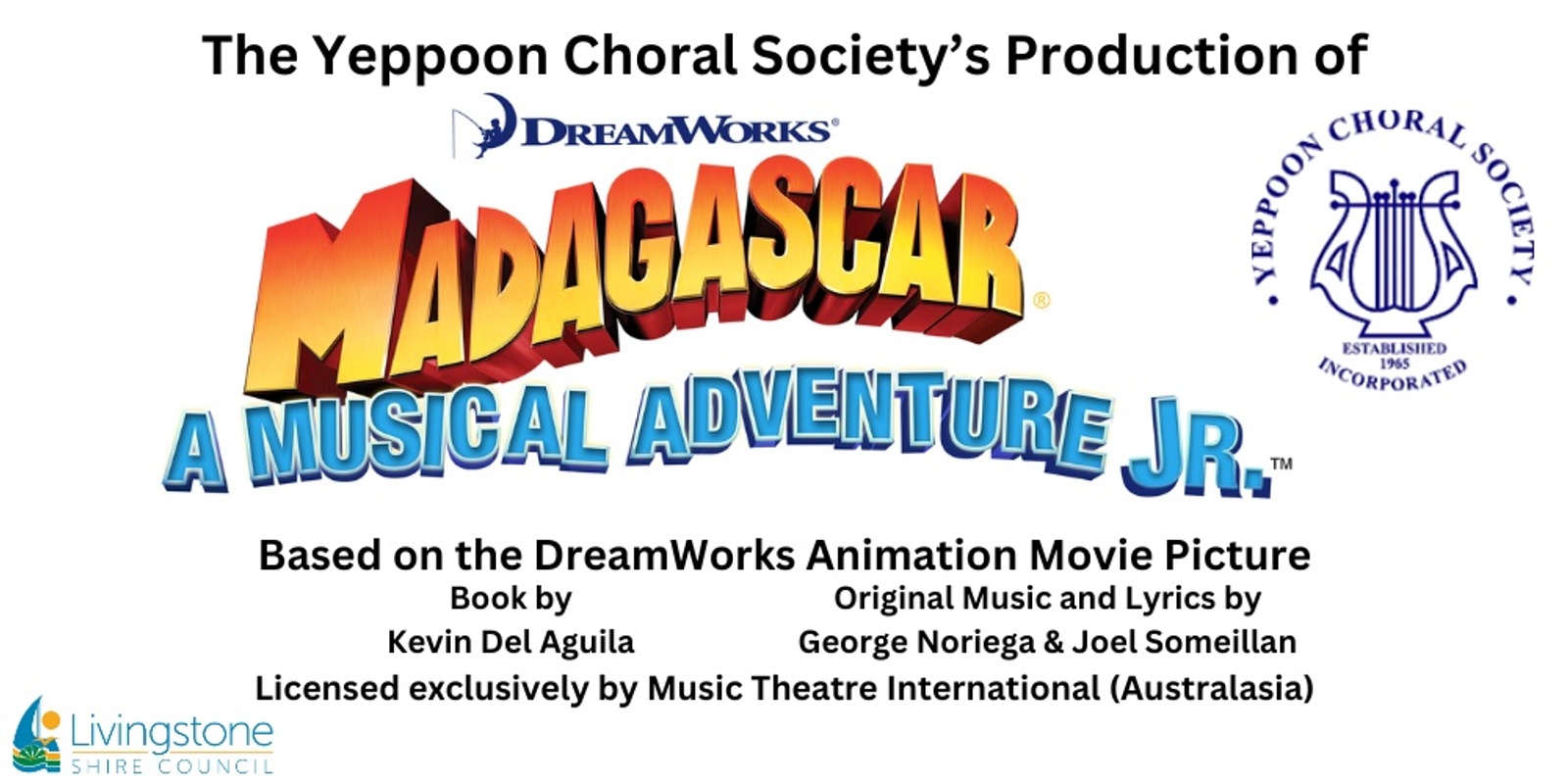 Banner image for Madagascar Jr - 5pm Show - Presented by The Yeppoon Choral Society and Livingstone Council