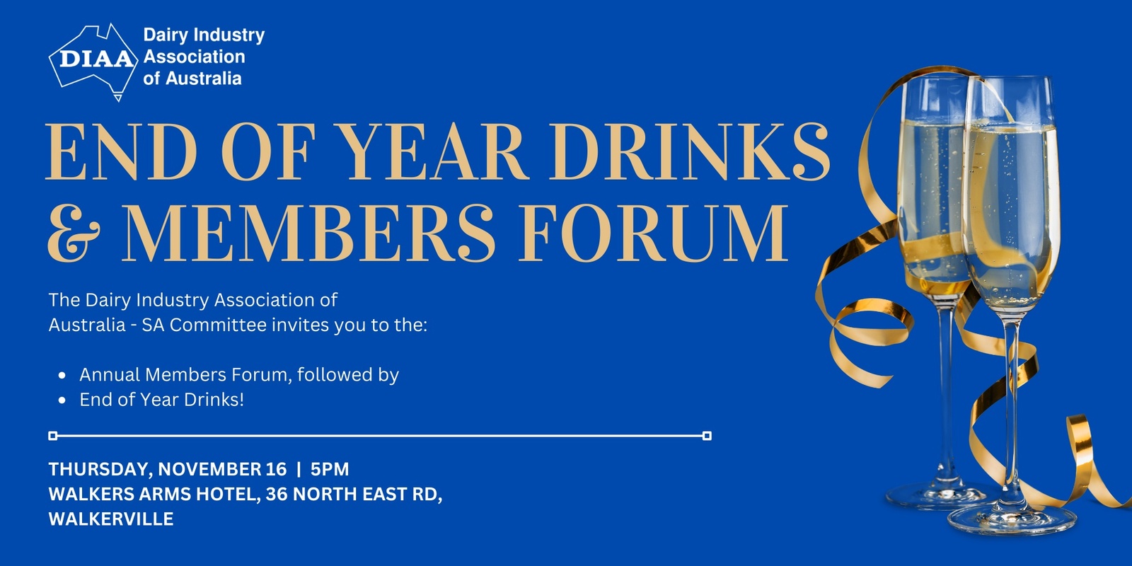 Banner image for End of Year Drinks and Annual Members Forum