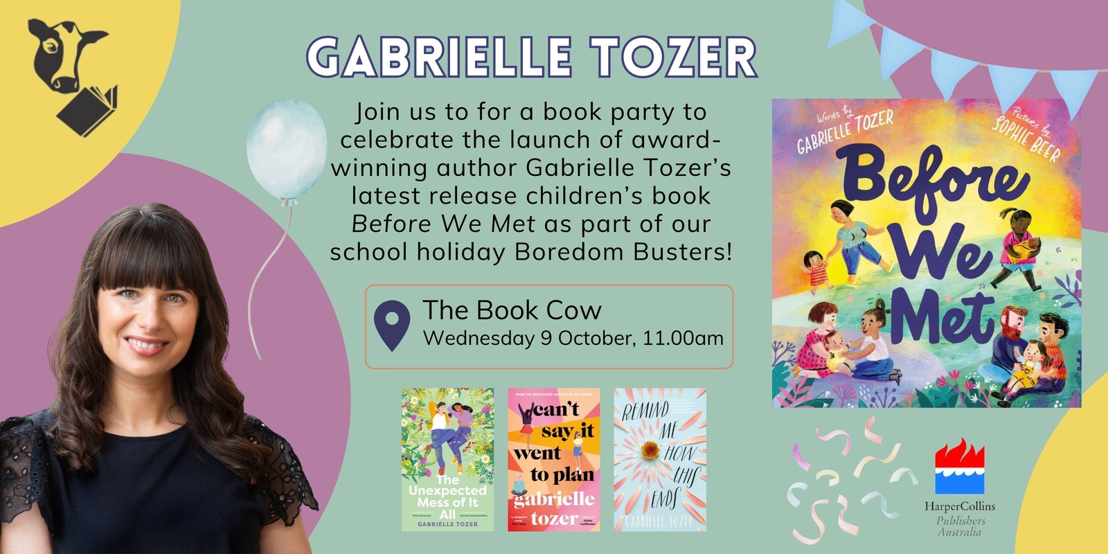 Banner image for Book Party - Before We Met by Gabrielle Tozer