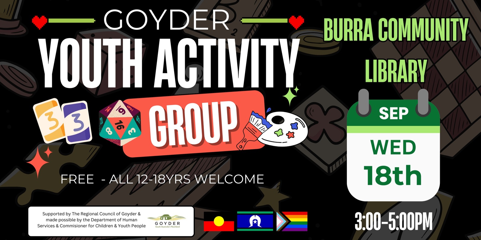 Banner image for Goyder Youth Activity Group: Burra September Session 