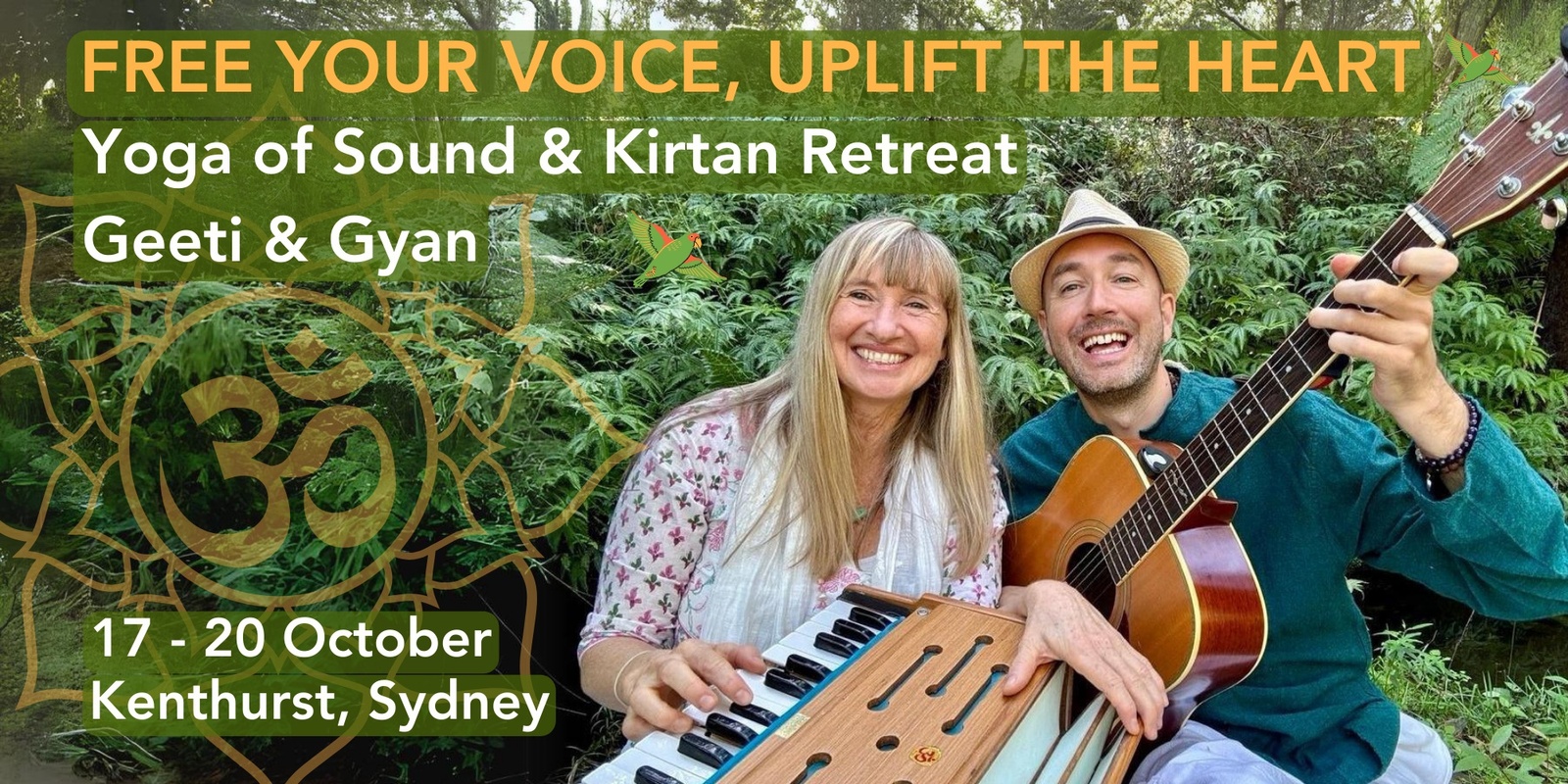 Banner image for Yoga of Sound & Kirtan Retreat with Geeti & Gyan - Kenthurst NSW