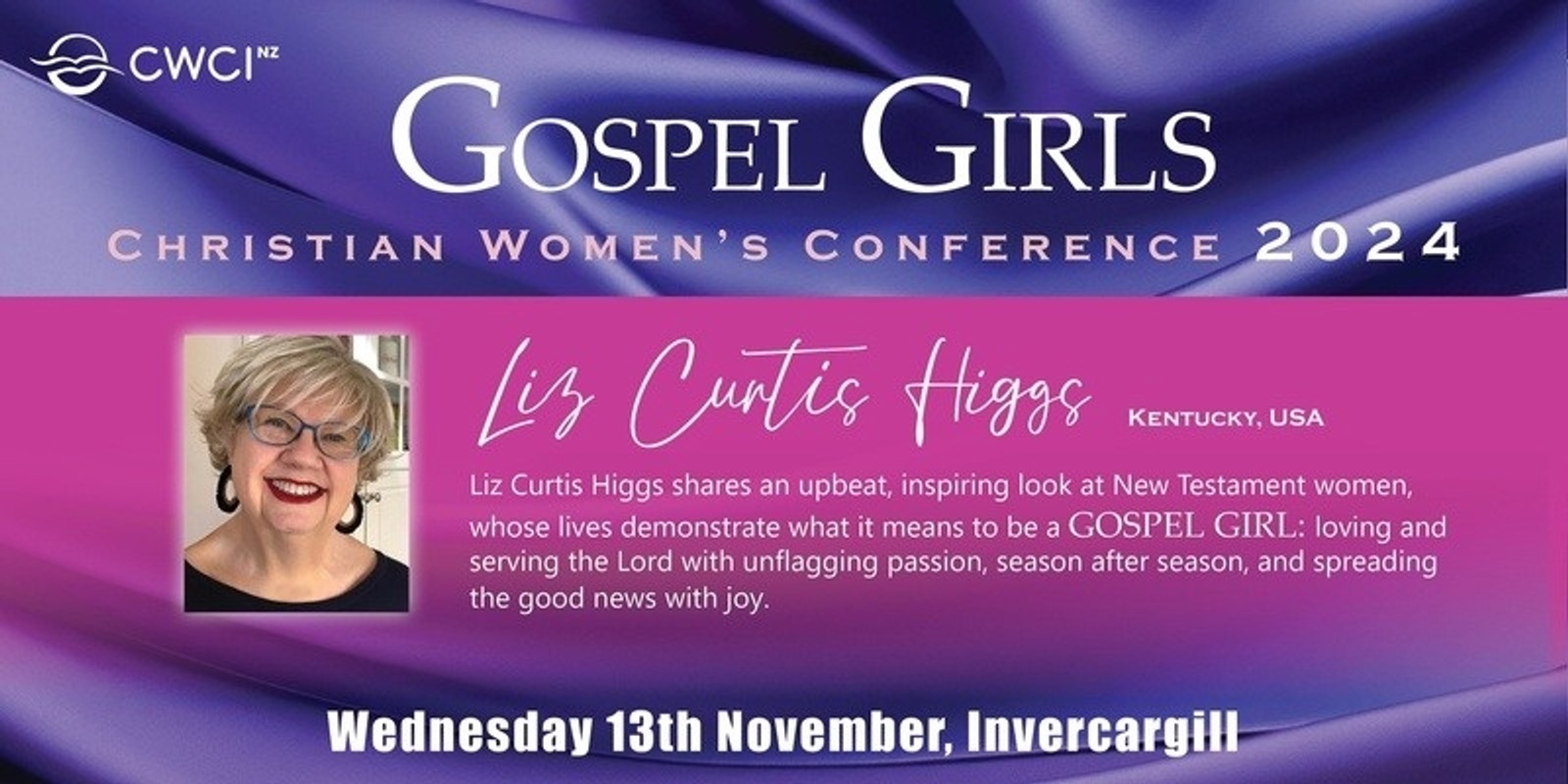 Banner image for (Invercargill)  GOSPEL GIRLS  -    Liz Curtis Higgs               