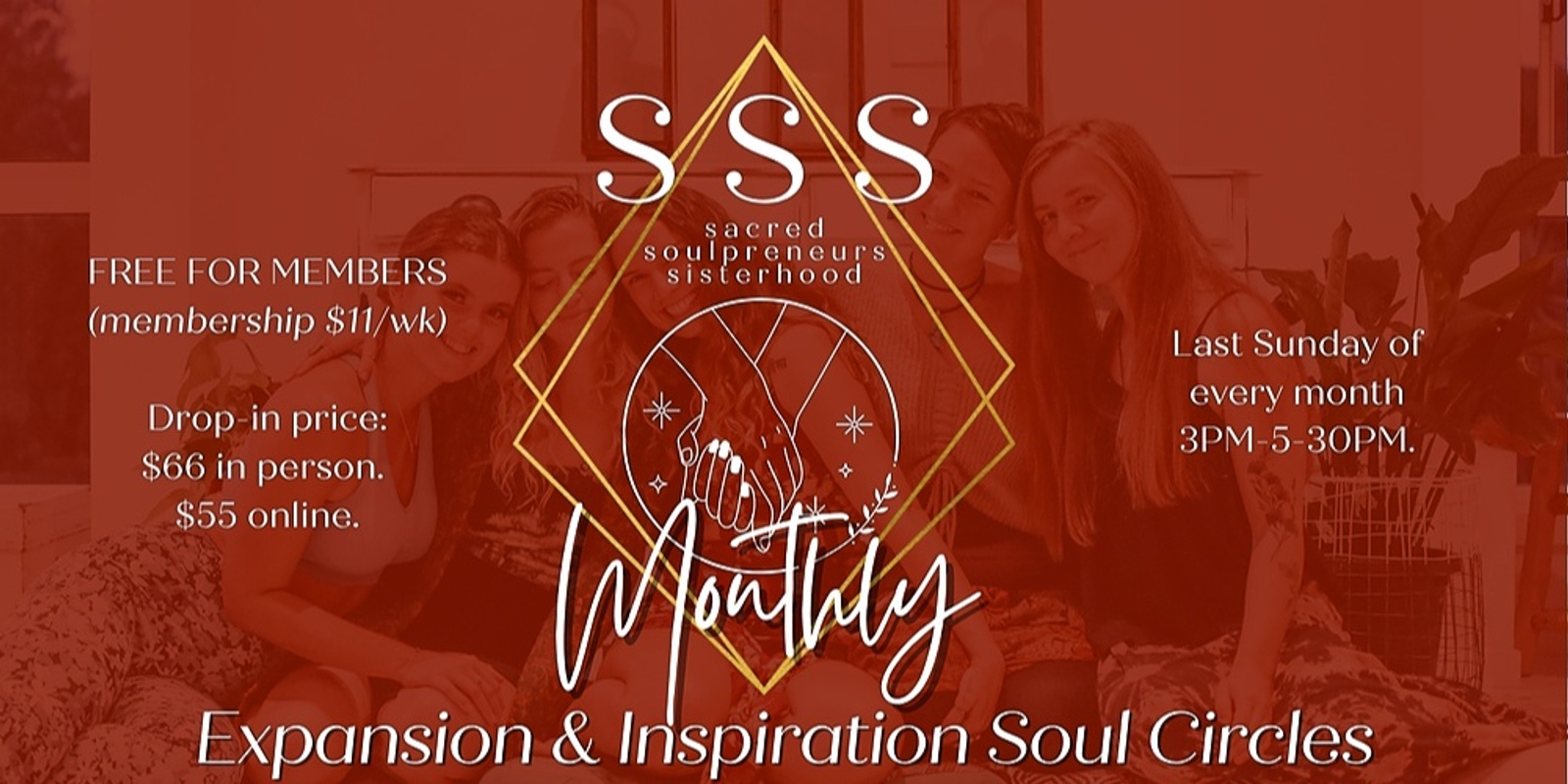 Banner image for SSS Monthly Inspiration & Expansion Soul Circles ✨💫