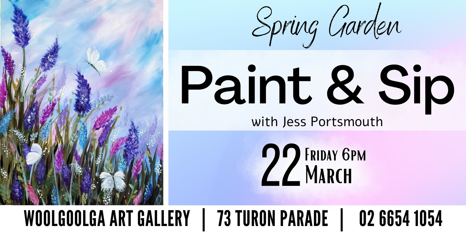 Banner image for Spring Garden - Paint & Sip @Woolgoolga Gallery