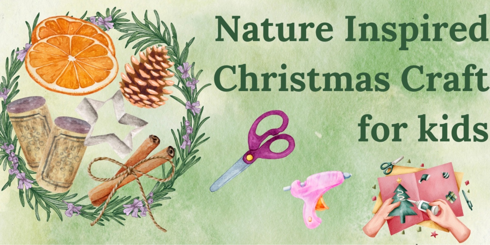 Banner image for Nature Inspired Christmas Craft for kids