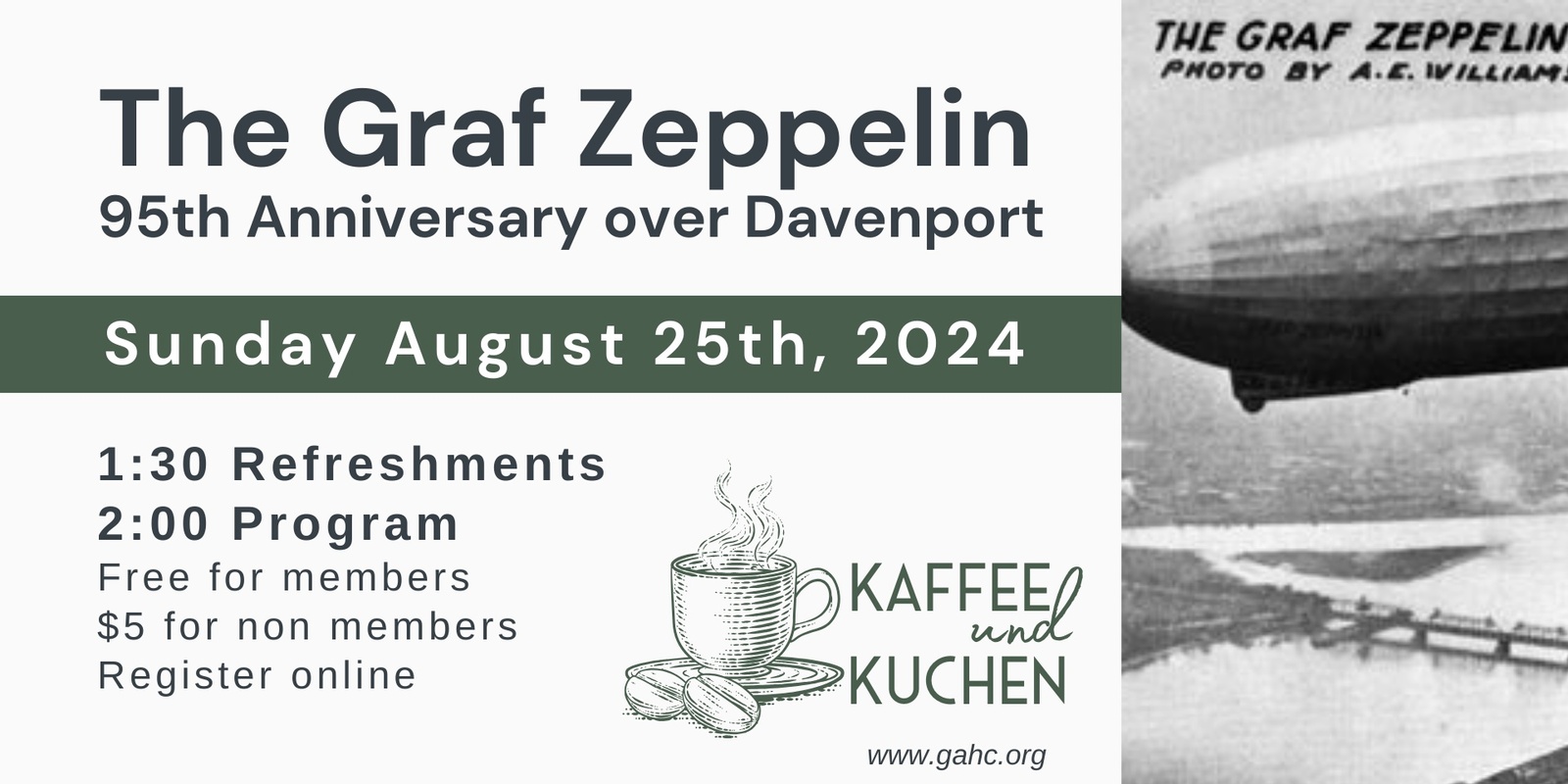 Banner image for Kaffee und Kuchen: Graf Zeppelin over Davenport