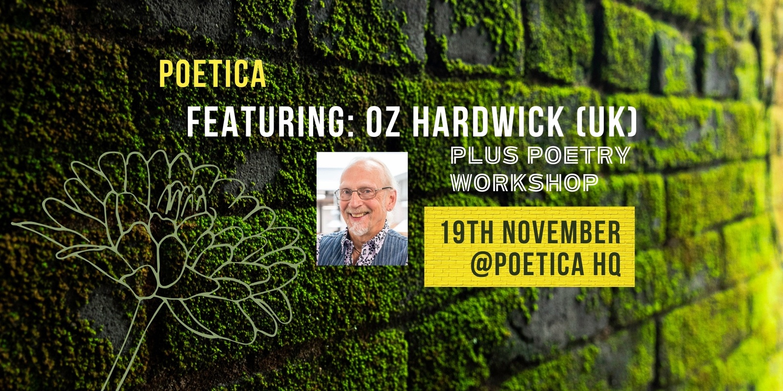 Banner image for Poetica - feat. Oz Hardwick + poetry workshop