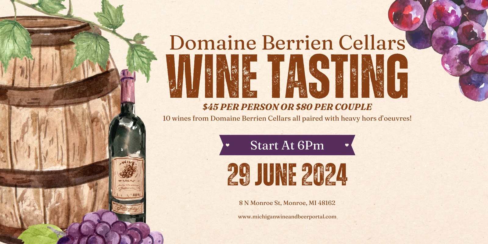 Banner image for Meet the Winemaker - Domaine Berrien Cellars Perfectly Paired Wine Tasting Event 