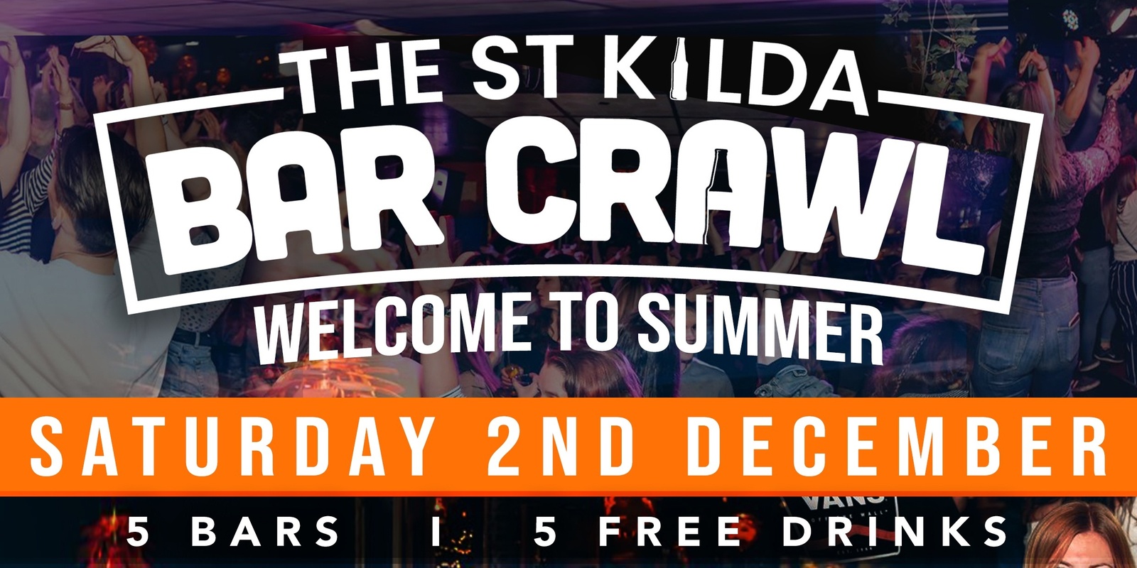 Banner image for The St Kilda Bar Crawl - Welcome to Summer Edition