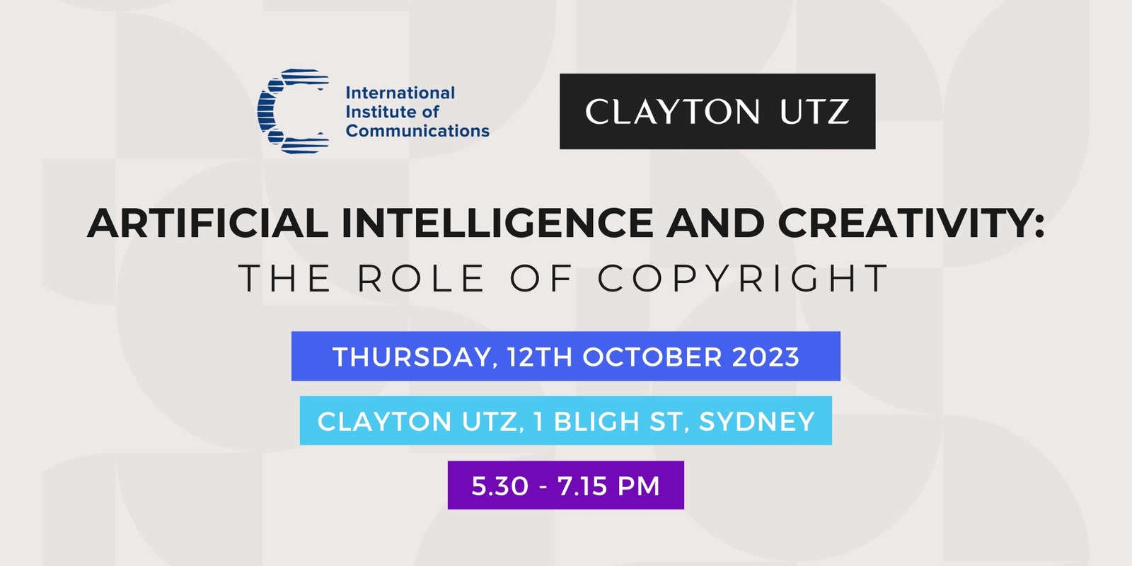 Banner image for Artificial intelligence and creativity :  the role of Copyright