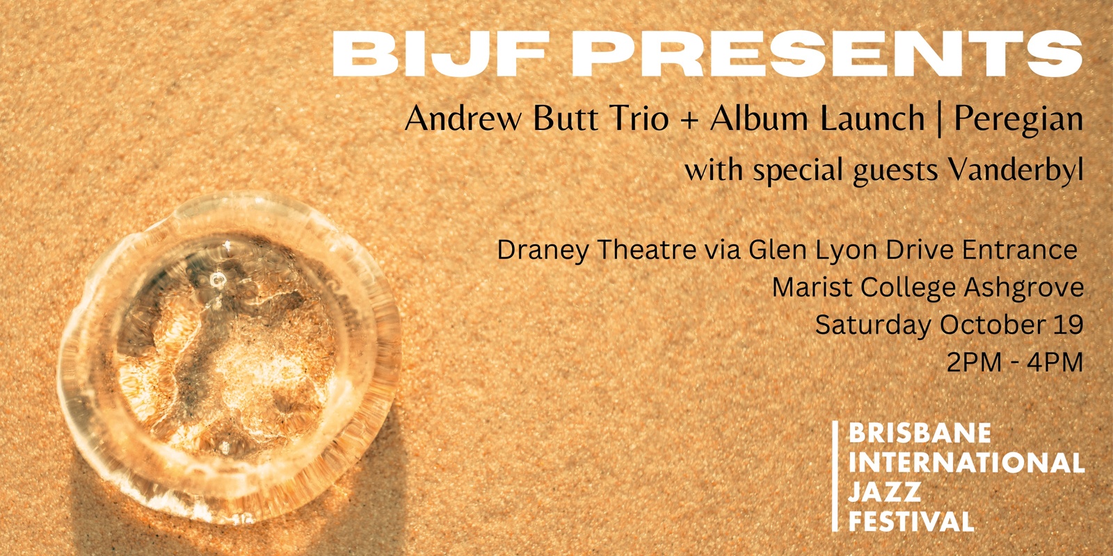 Banner image for BIJF presents Andrew Butt Trio + (Album Launch) & Vanderbyl