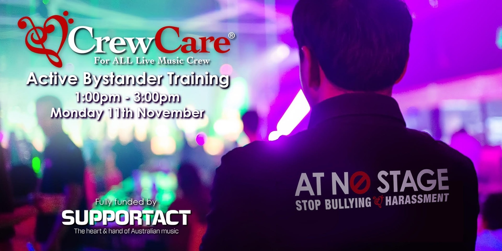 Banner image for Active Bystander Training -  CrewCare x Support Act