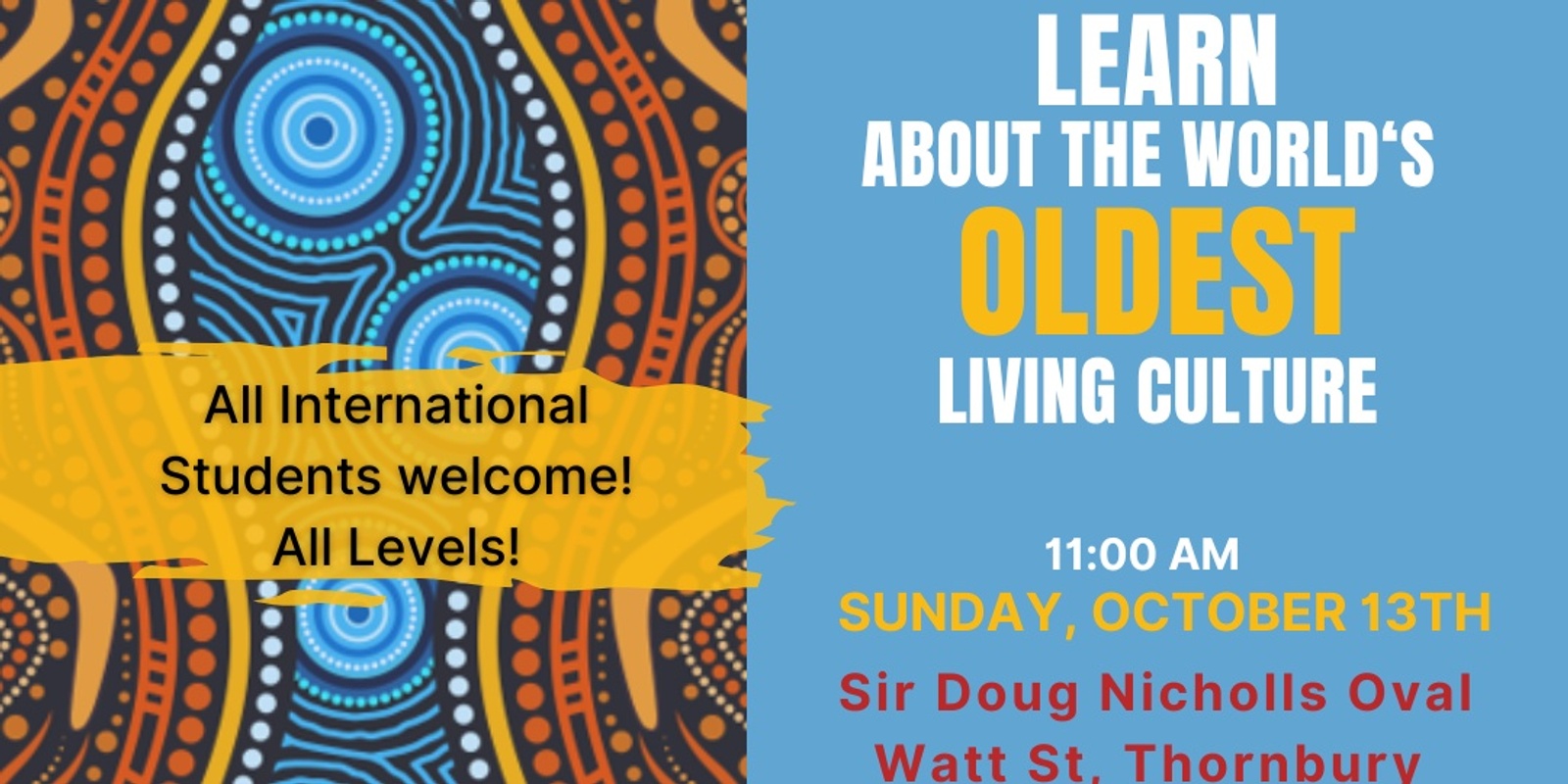 Banner image for Aboriginal Live Cultural Exchange 13Oct