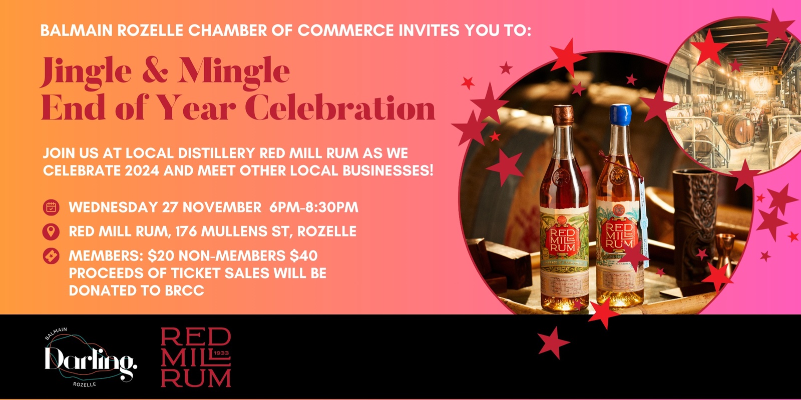 Banner image for 2024 End of Year Celebration, Balmain Rozelle Chamber of Commerce 