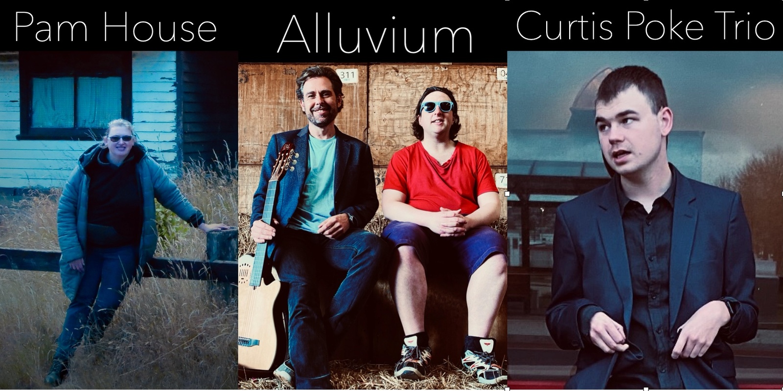 Banner image for Alluvium; On Country I Hear Singing; and the Curtis Poke Trio.