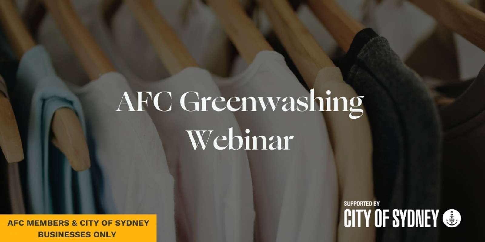 Banner image for AFC GREENWASHING WEBINAR