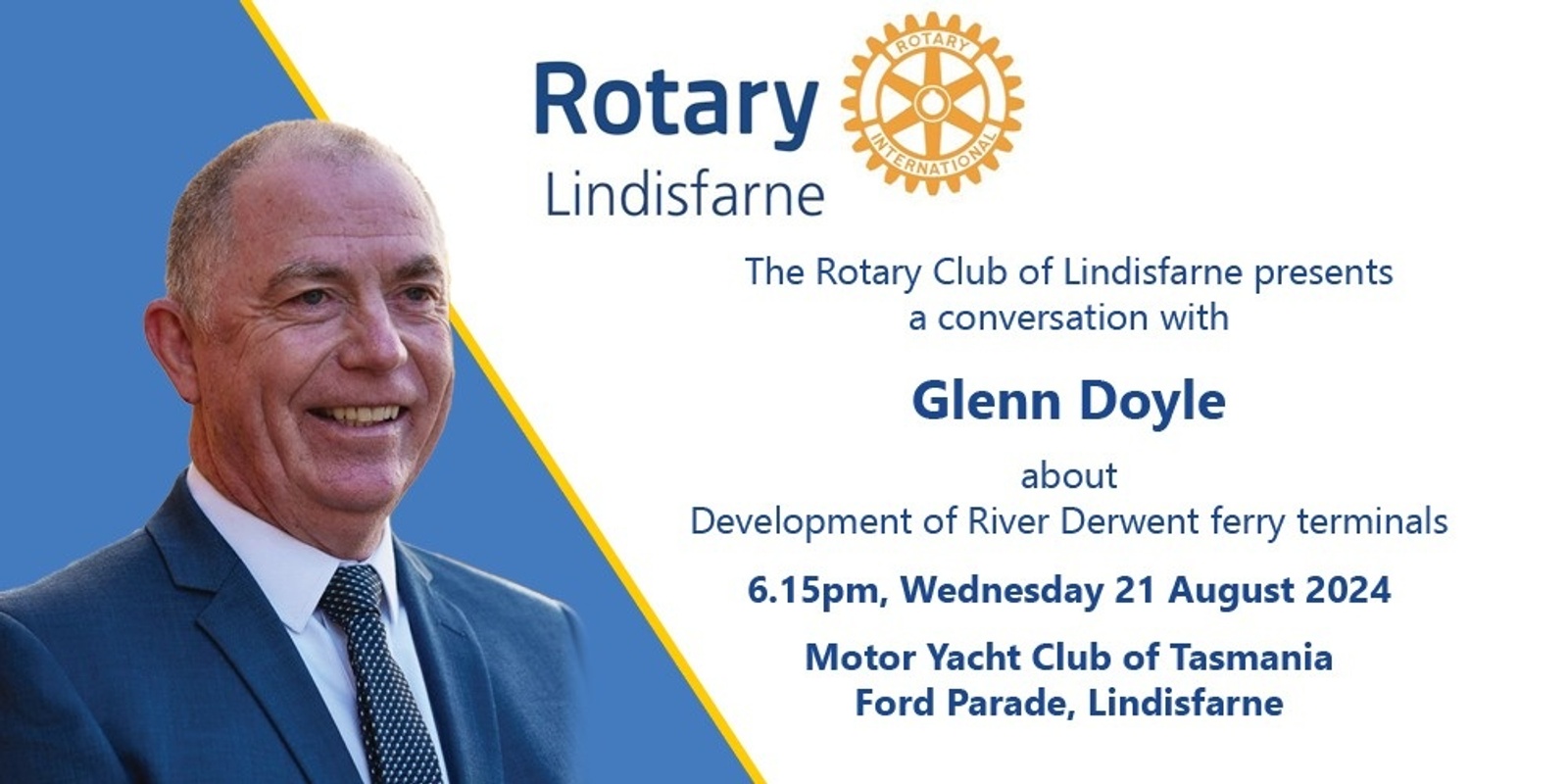 Banner image for Rotary Club of Lindisfarne Talks - Glenn Doyle