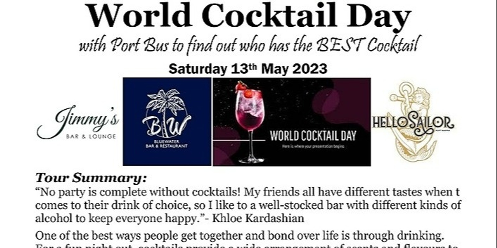 Banner image for World Cocktail Day