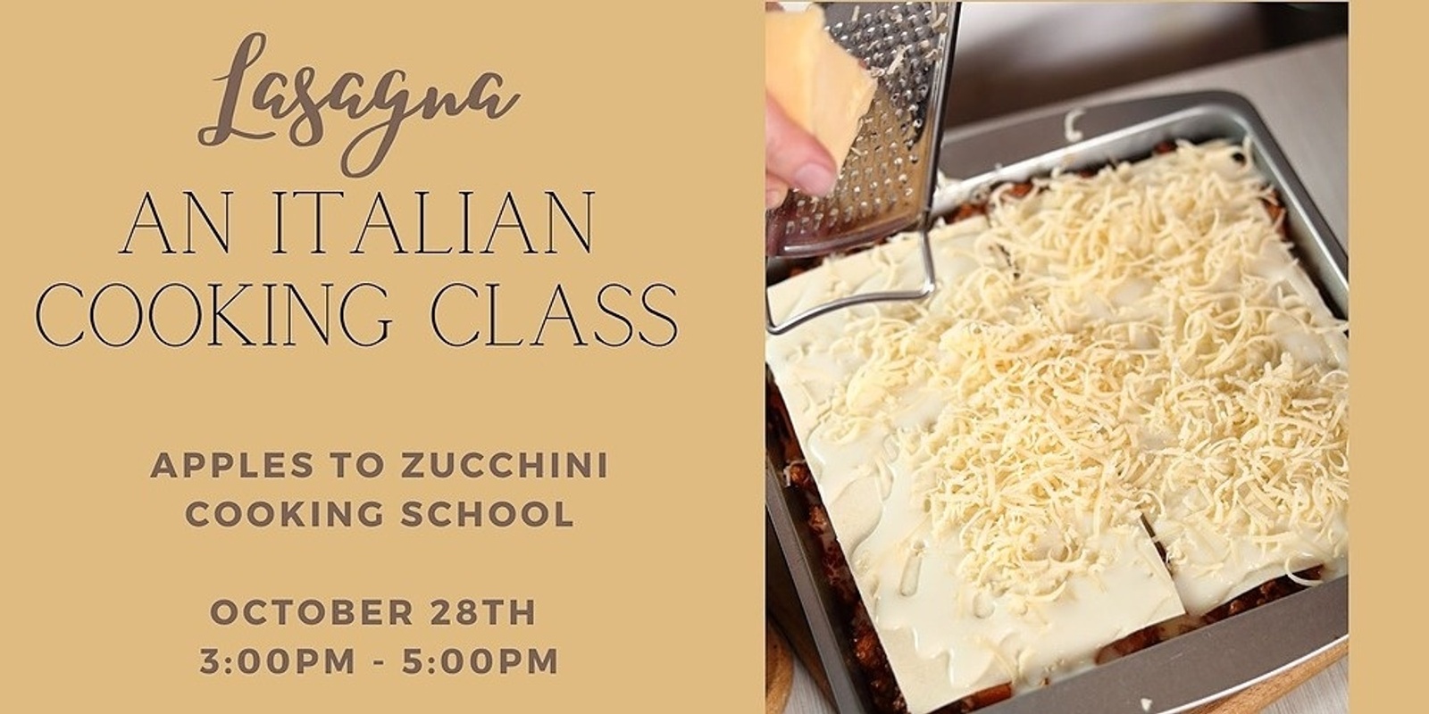 Banner image for Lasagna AtoZ Italian Cooking Series
