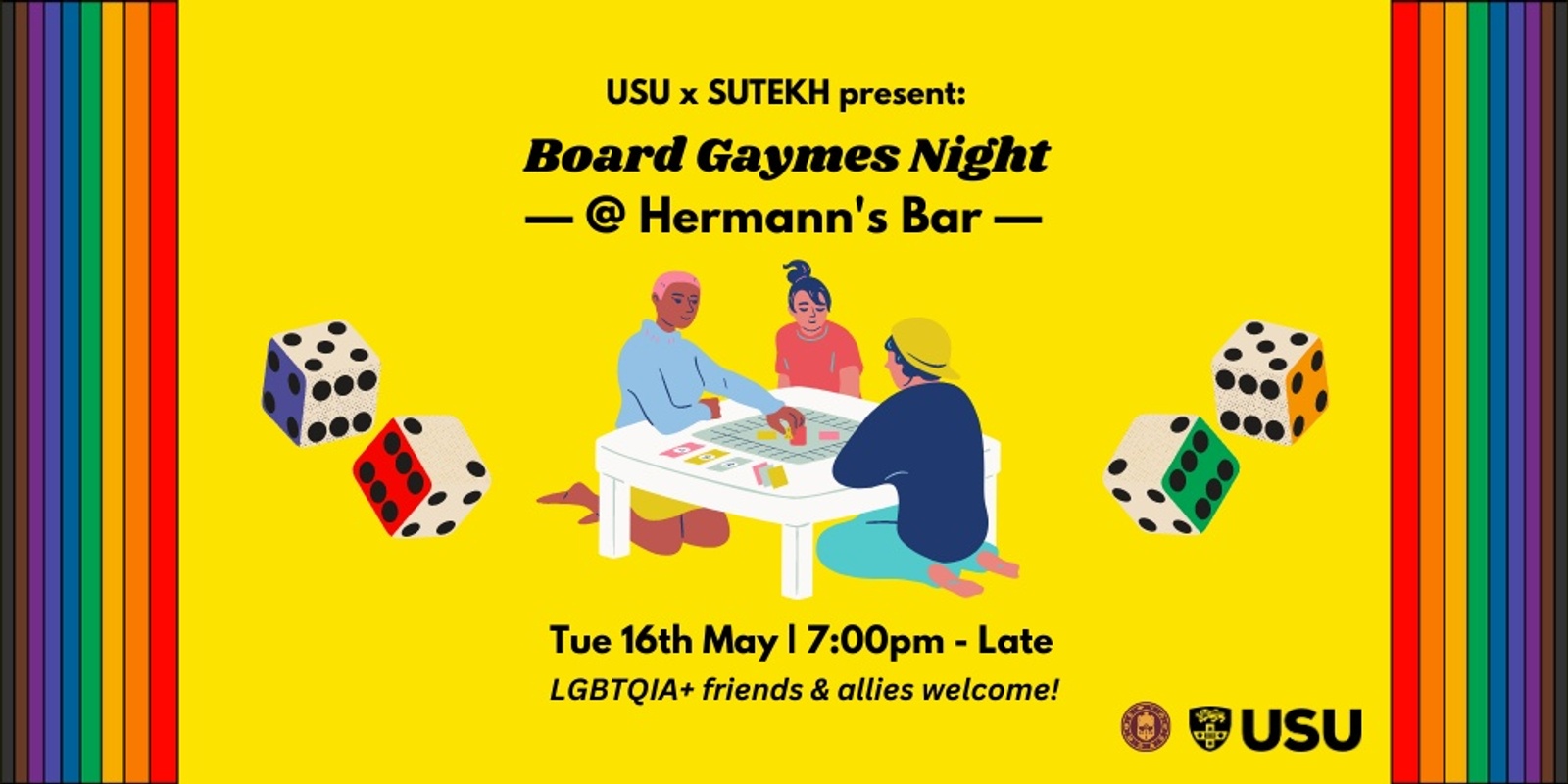 Banner image for USU x SUTEKH Board Gaymes Night @ Hermann's