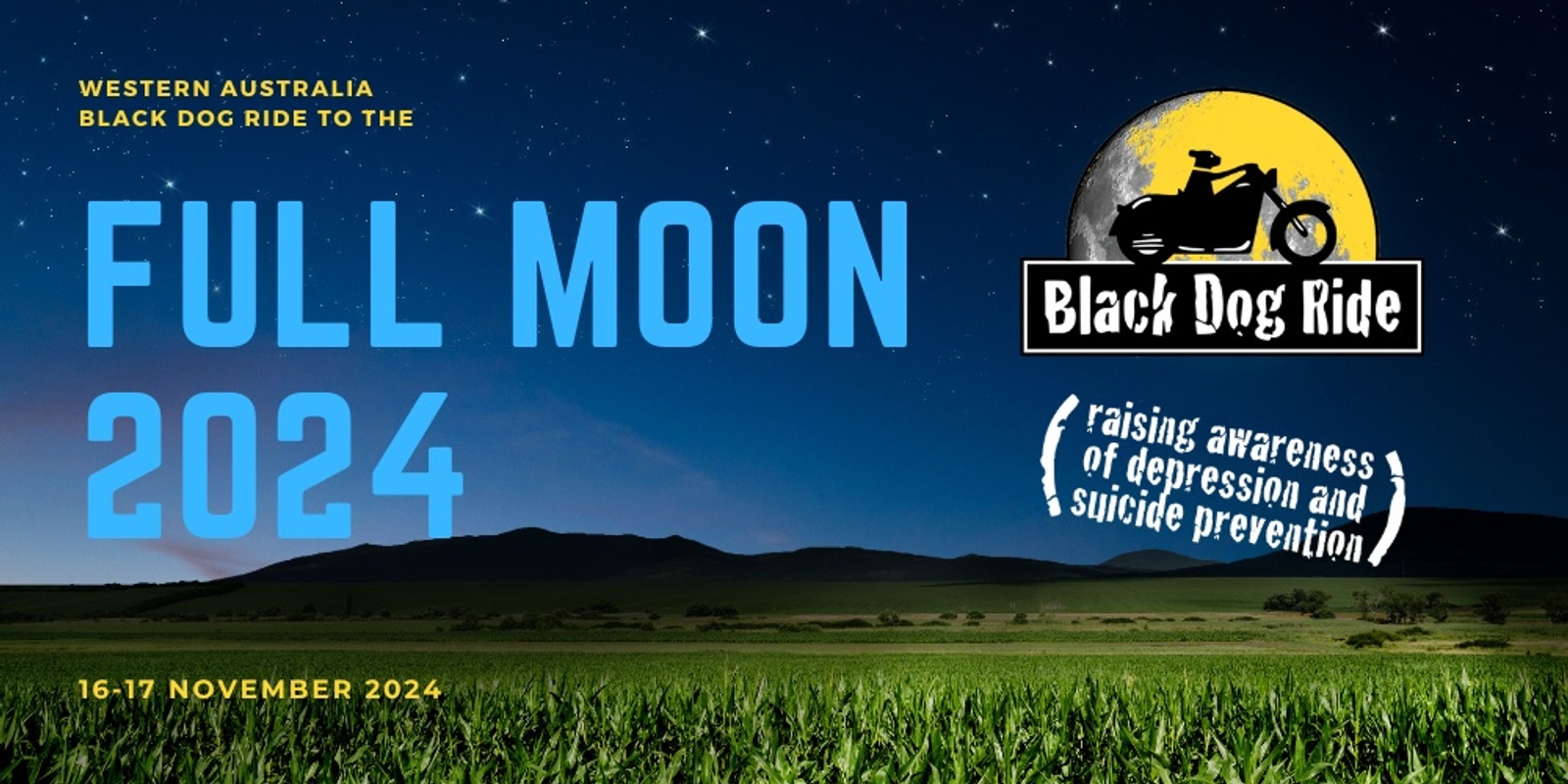 Banner image for WA - Black Dog Ride to the Full Moon 2024