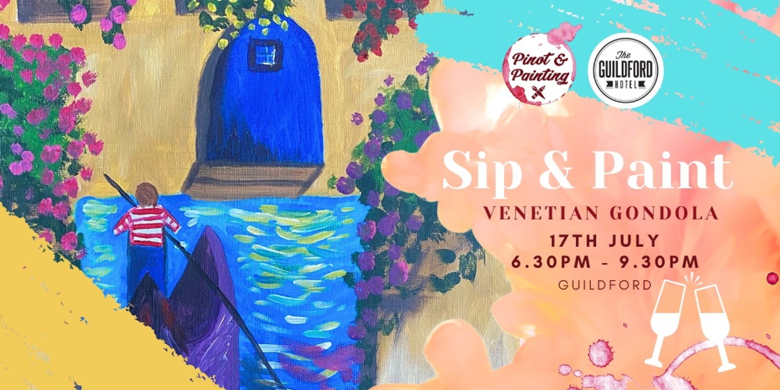 Banner image for Venetian Gondola  - Sip & Paint @ The Guildford Hotel