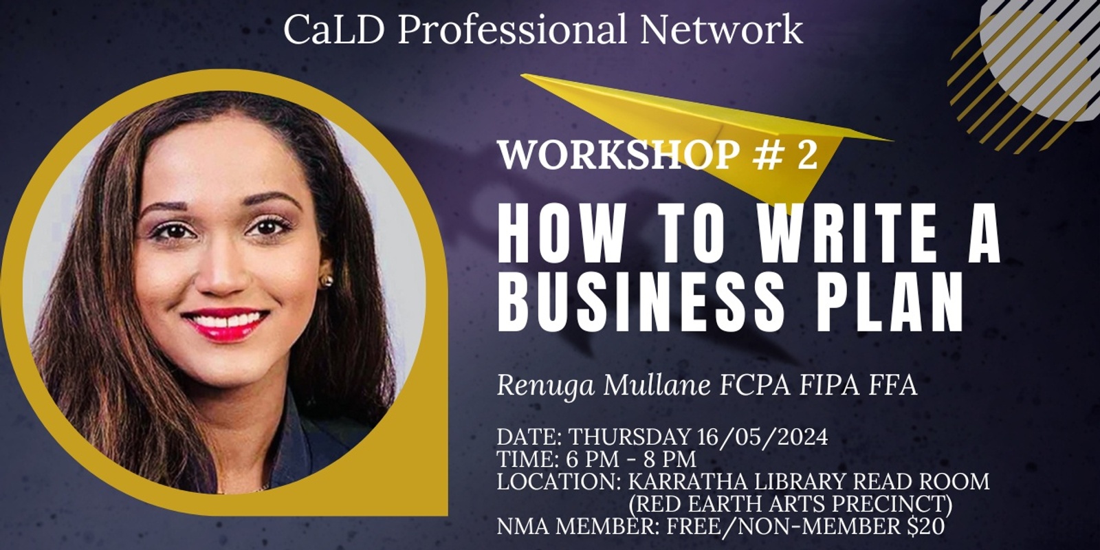 Banner image for CaLD Professional Workshop # 2 How to Write A Business Plan