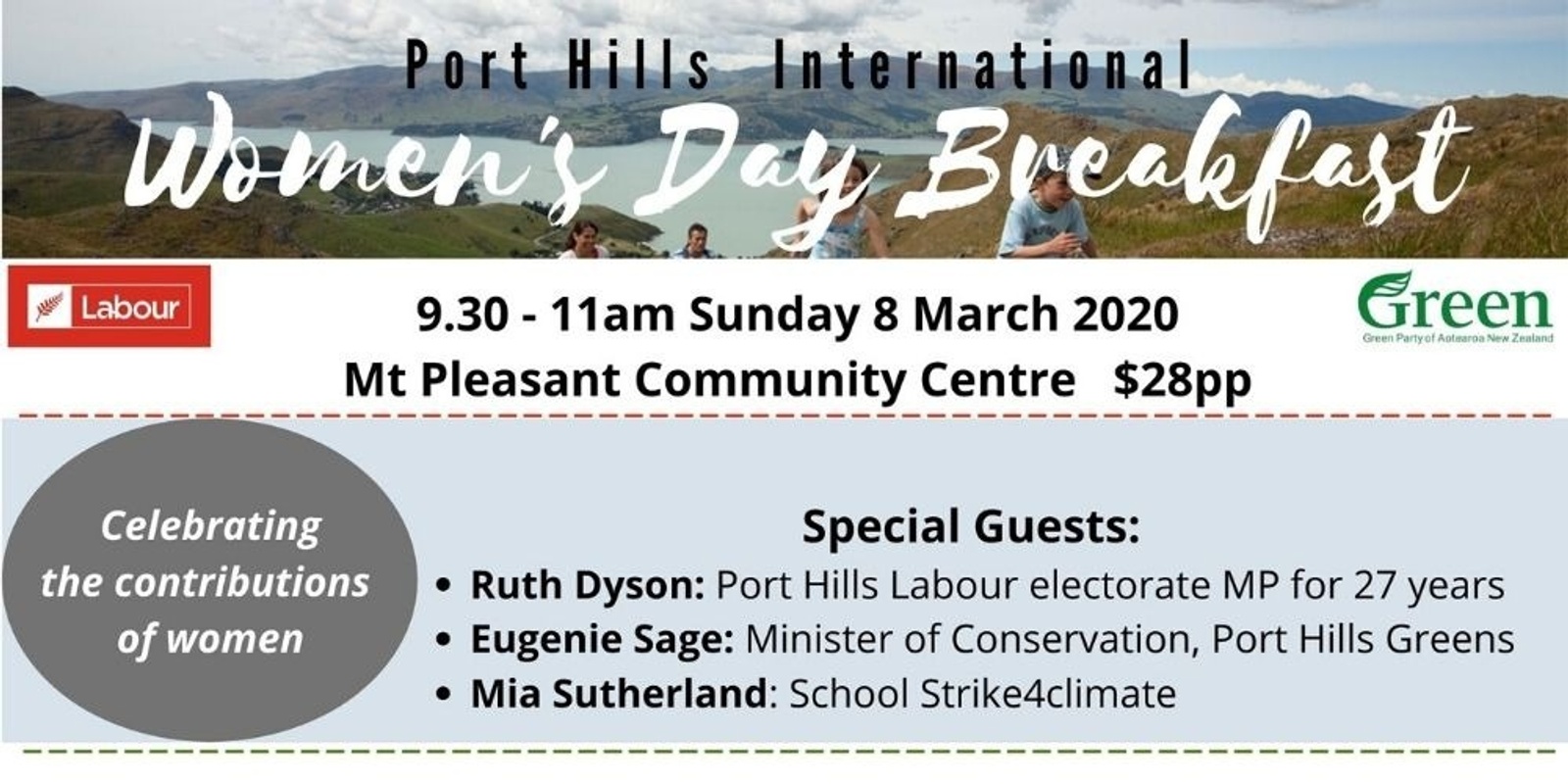 Banner image for Port Hills International Women's Day Breakfast