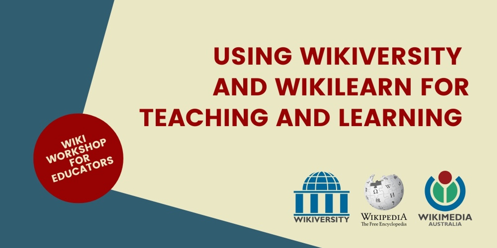 Banner image for Using Wikiversity and WikiLearn for teaching and learning