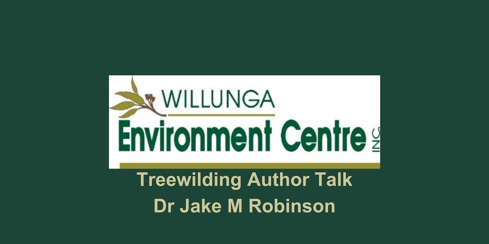 Banner image for Treewilding-Author talk by Dr Jake M Robinson