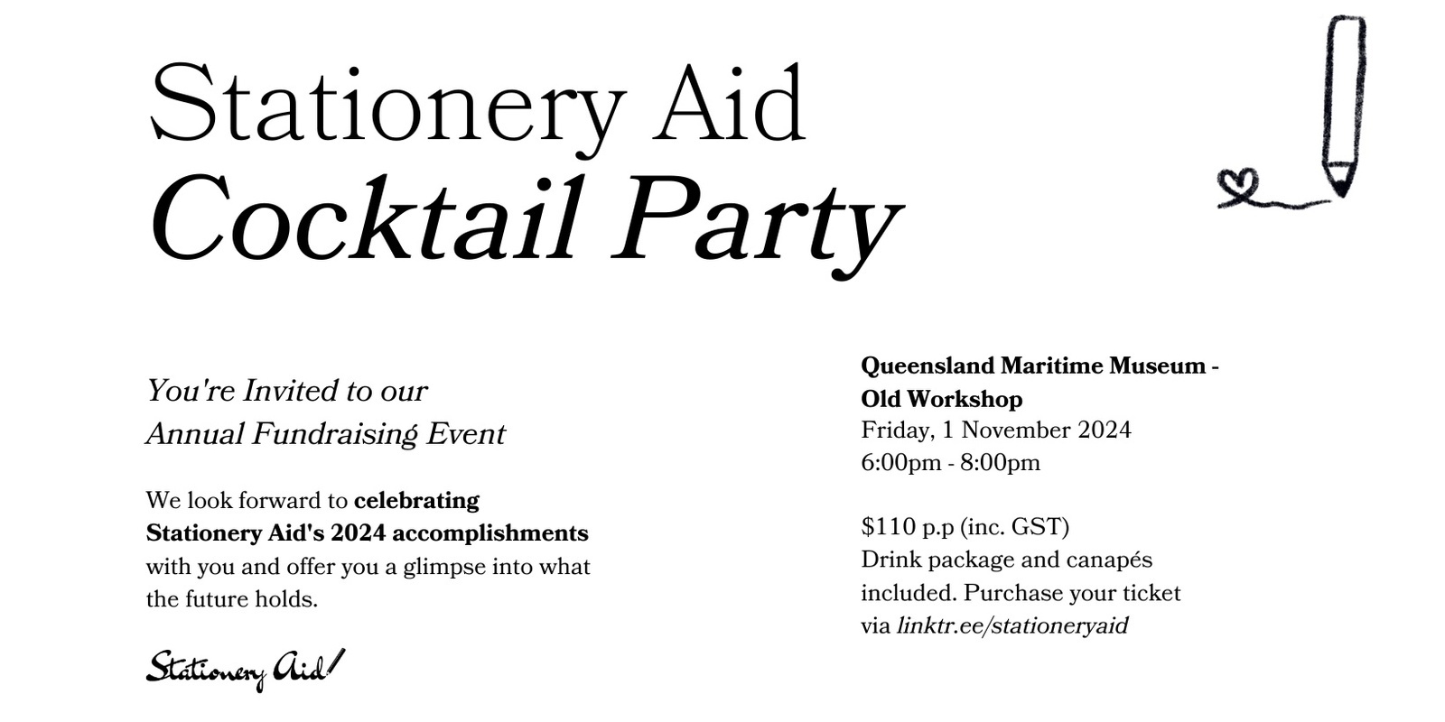 Banner image for Stationery Aid: 2024 Cocktail Party