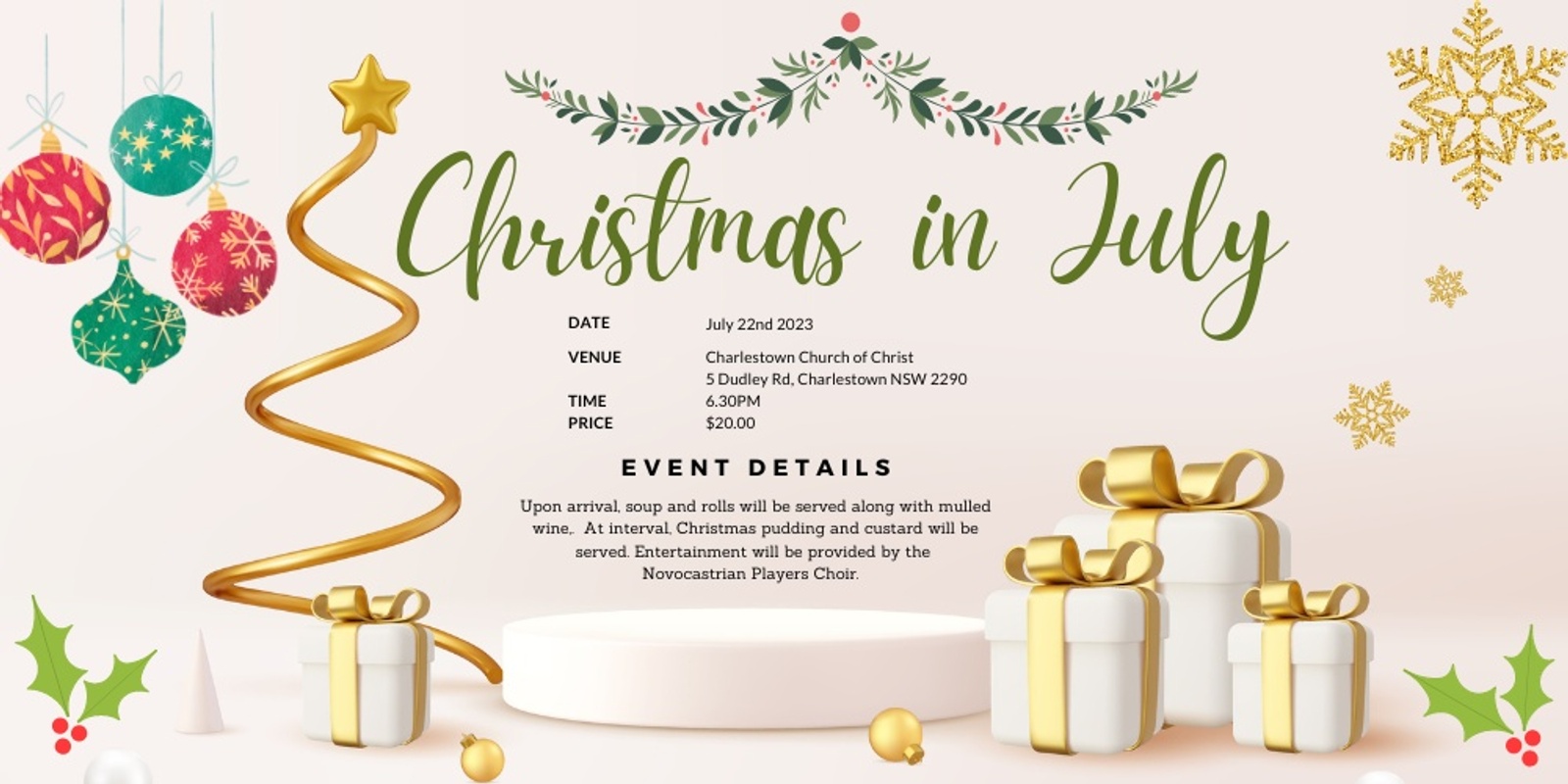 Banner image for Christmas in July with the Novocastrian Players Choir
