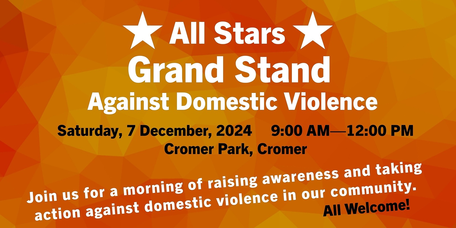 Banner image for Local Legends Grand Stand Against Domestic Violence 