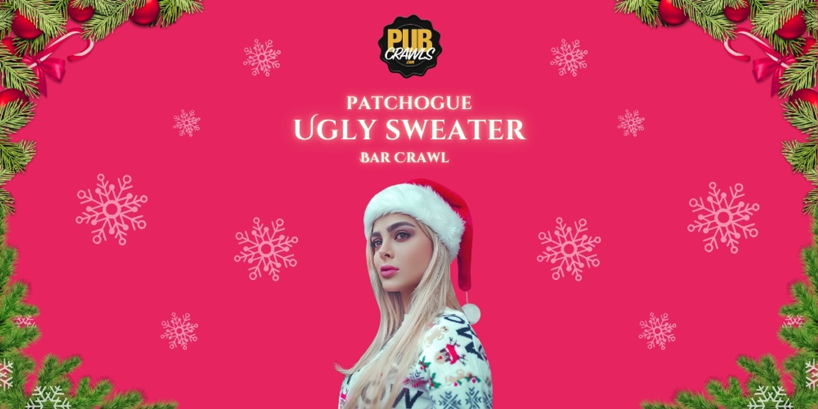 Banner image for Patchogue Official Ugly Sweater Bar Crawl