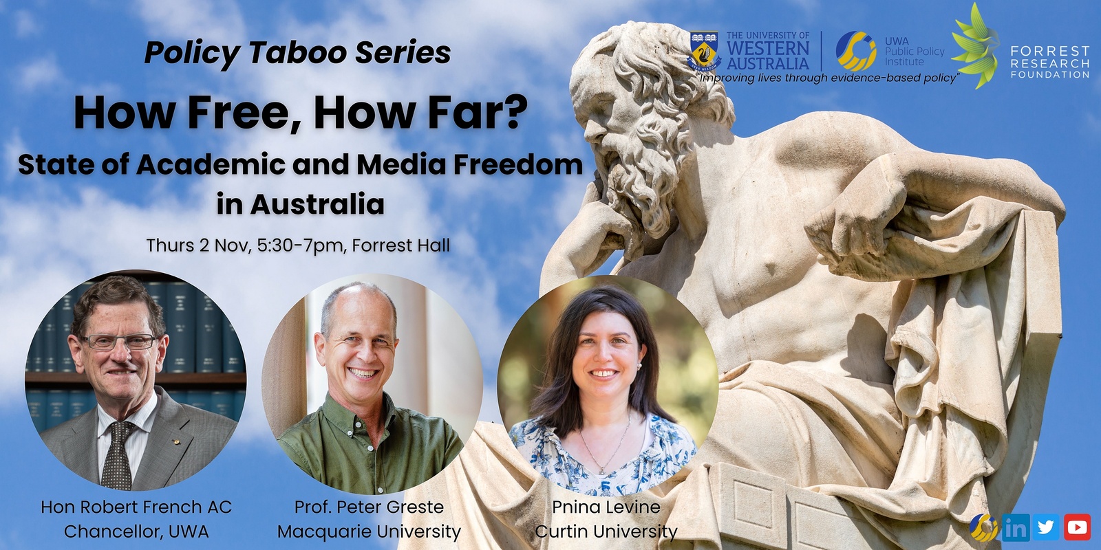 Banner image for Policy Taboos: How Free, How Far? Academic and Media Freedom