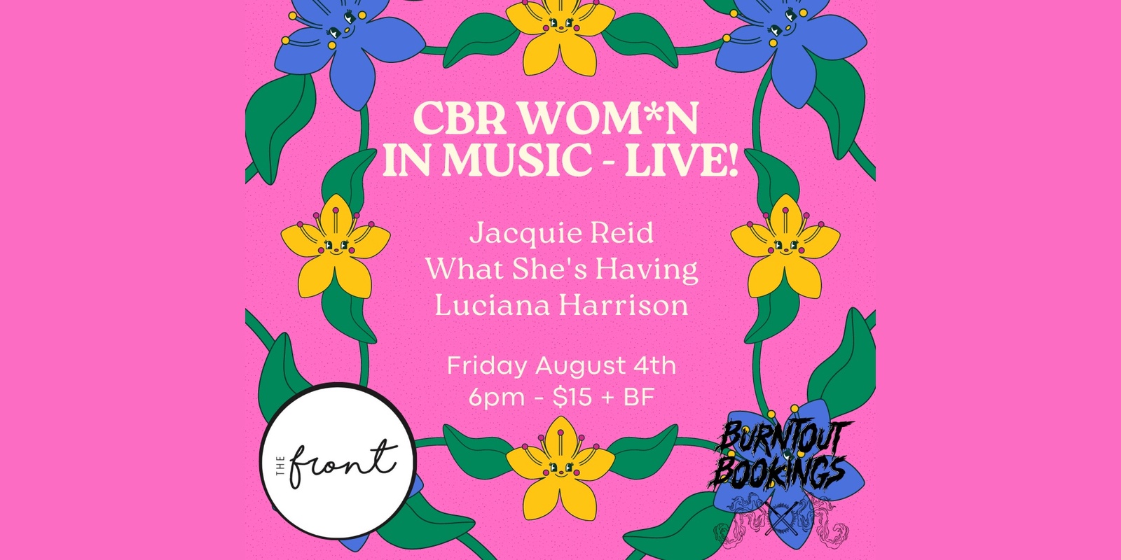 Banner image for CBR Wom*n in Music Live at The Front
