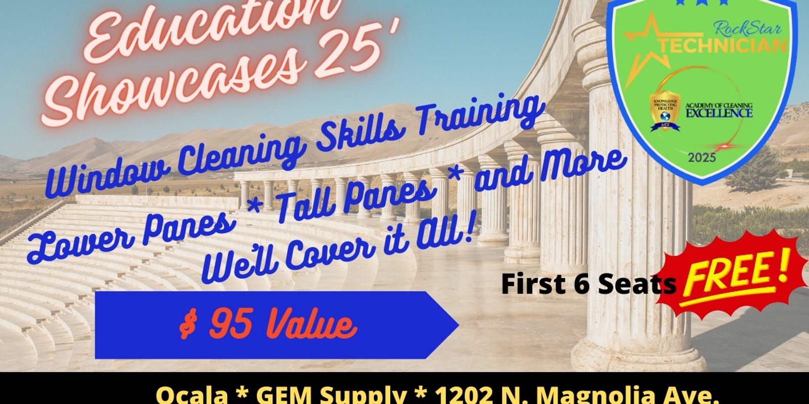 Banner image for Education Showcase * Window Cleaning Tips *Ocala * 4/30/25