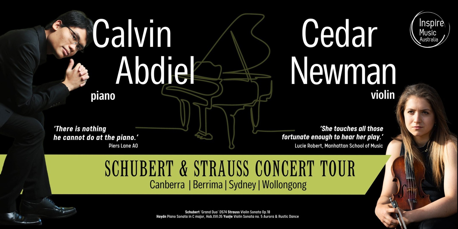 Banner image for Schubert & Strauss with Abdiel piano & Newman violin at the Independent Theatre Sydney