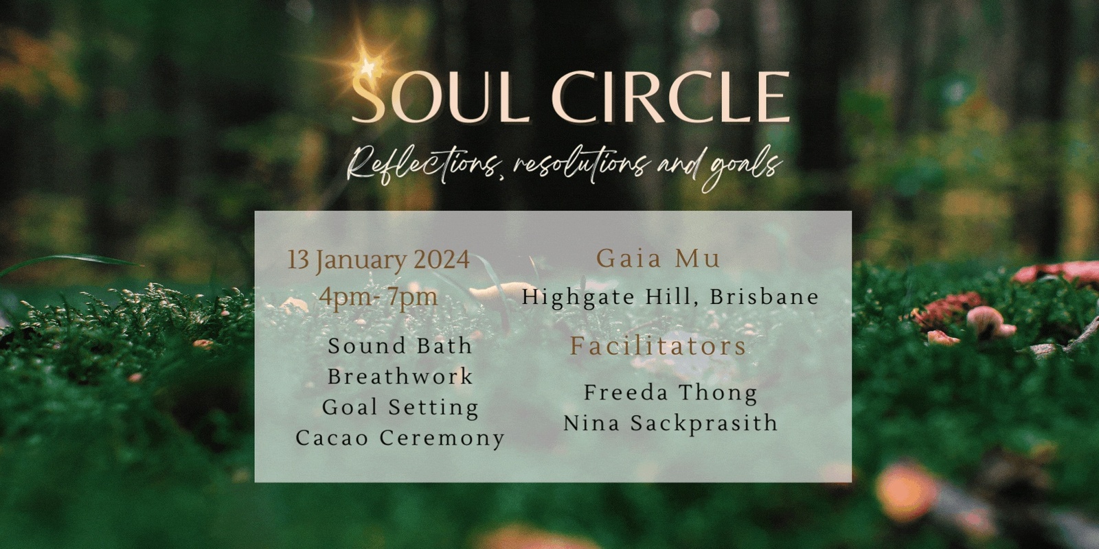 Banner image for  🌟 Soul Circle - Reflections, Resolutions and Goals 🌬️ 