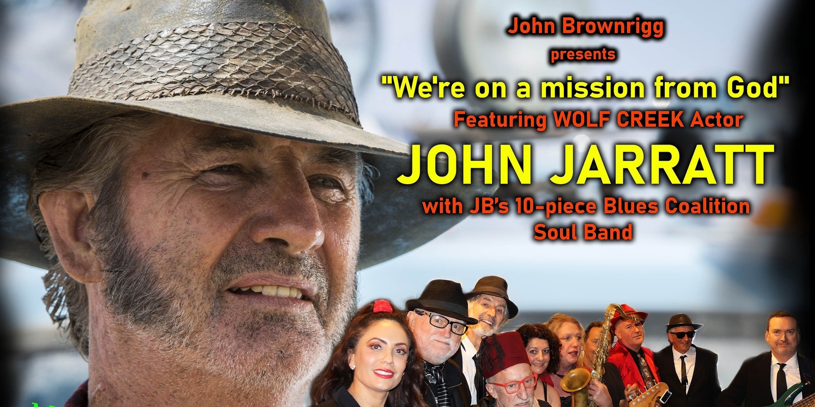 Banner image for John Jarratt with 10 piece Blues Coalition Soulband