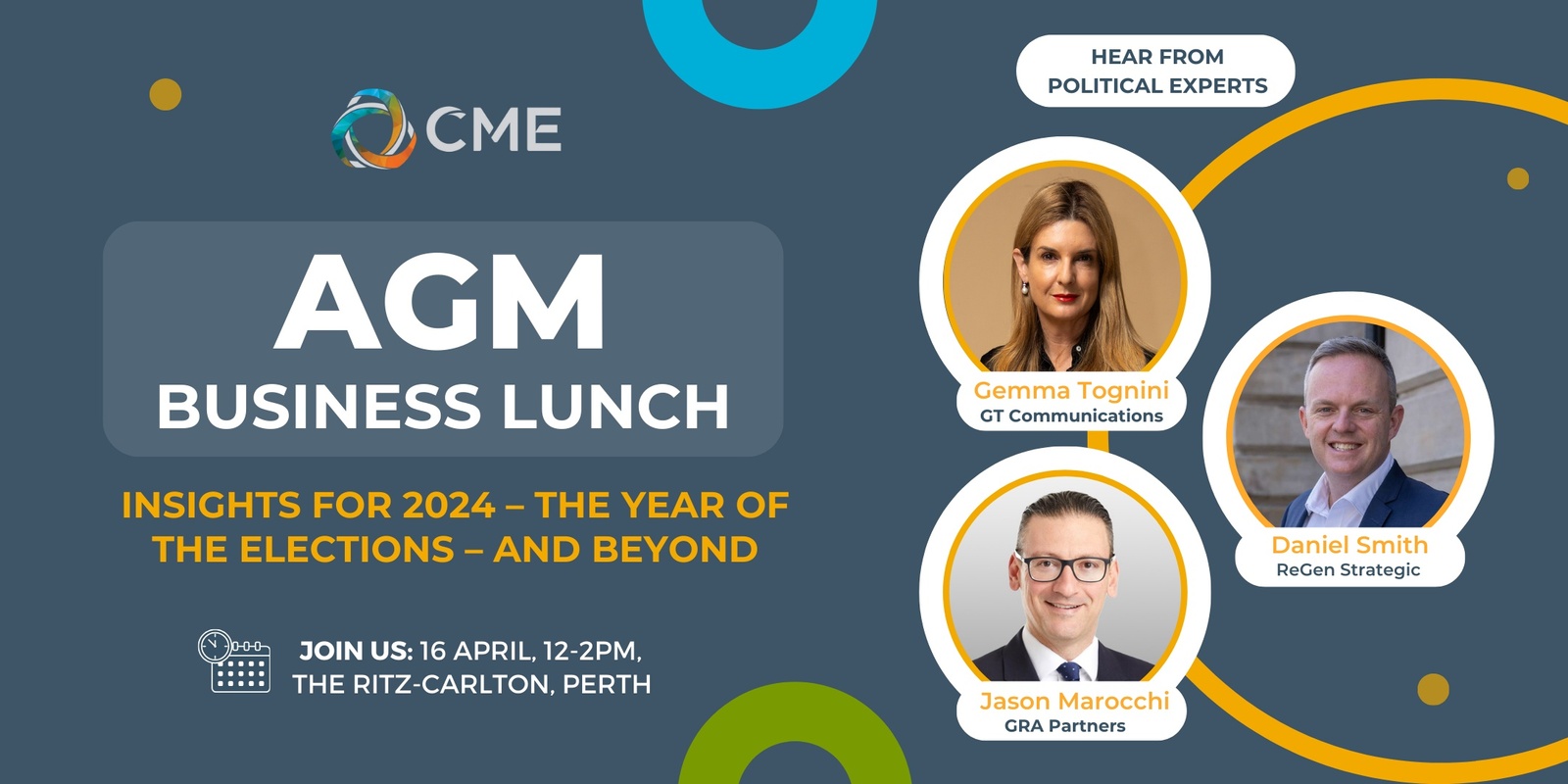 Banner image for CME AGM Business Lunch 2024