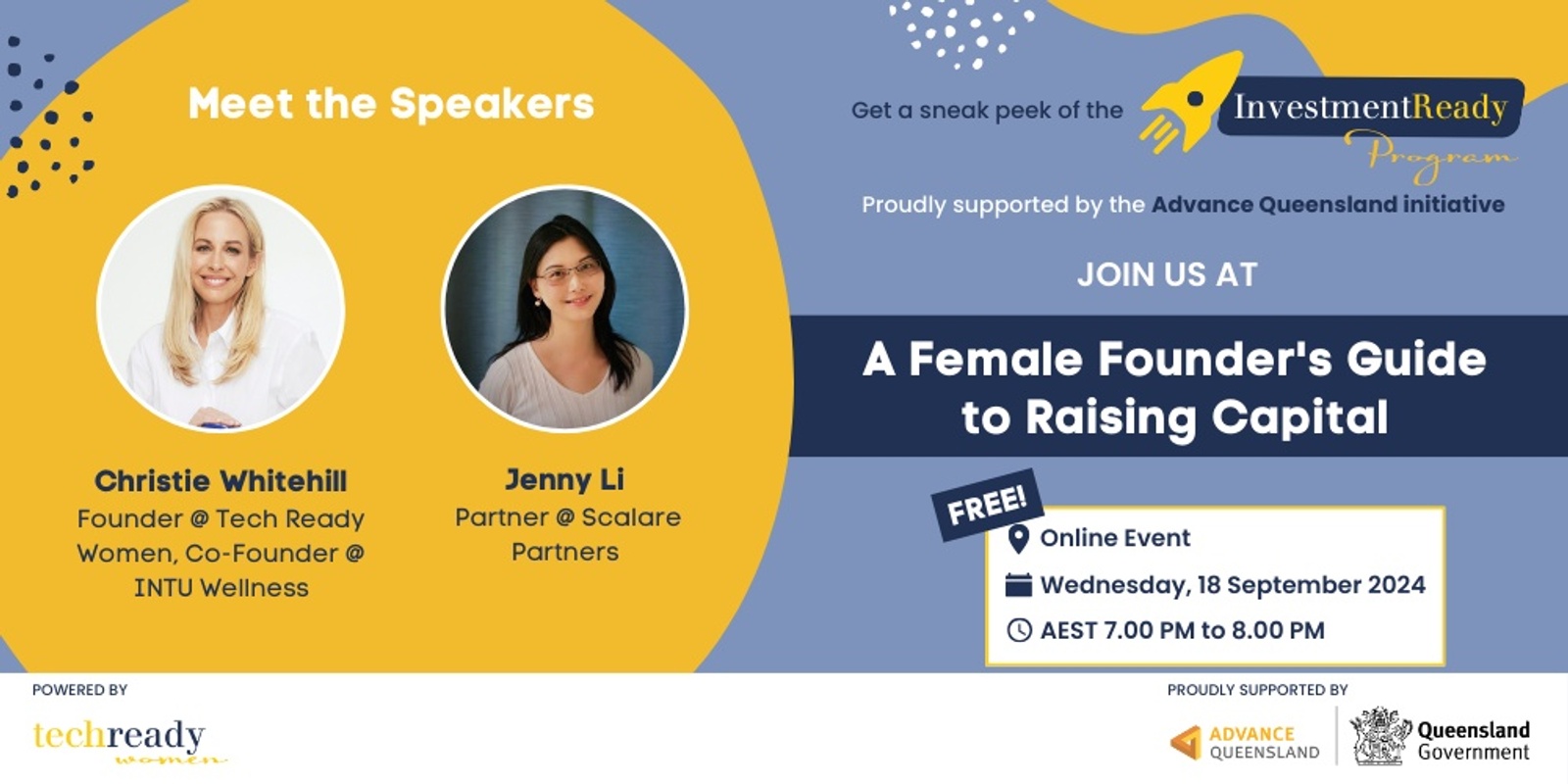 Banner image for Fireside Chat: A Female Founder's Guide to Raising Capital