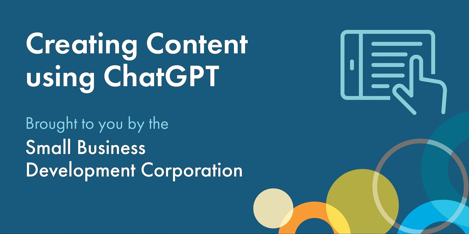 Banner image for Creating Content using ChatGPT
