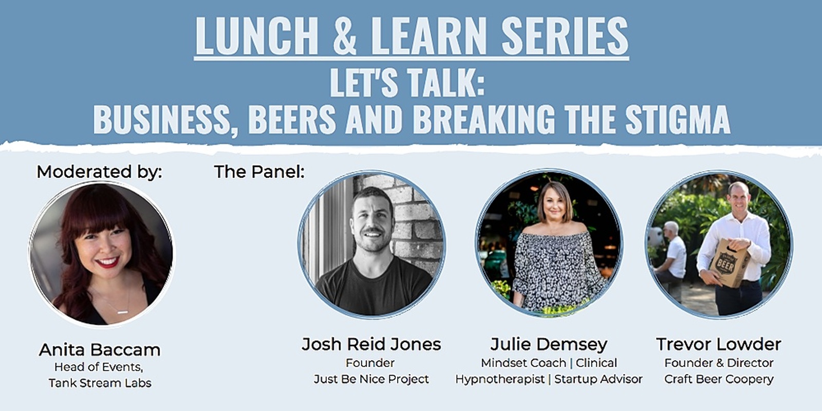Banner image for TSL Lunch & Learn - Let's Talk: Business, beers, and breaking the stigma