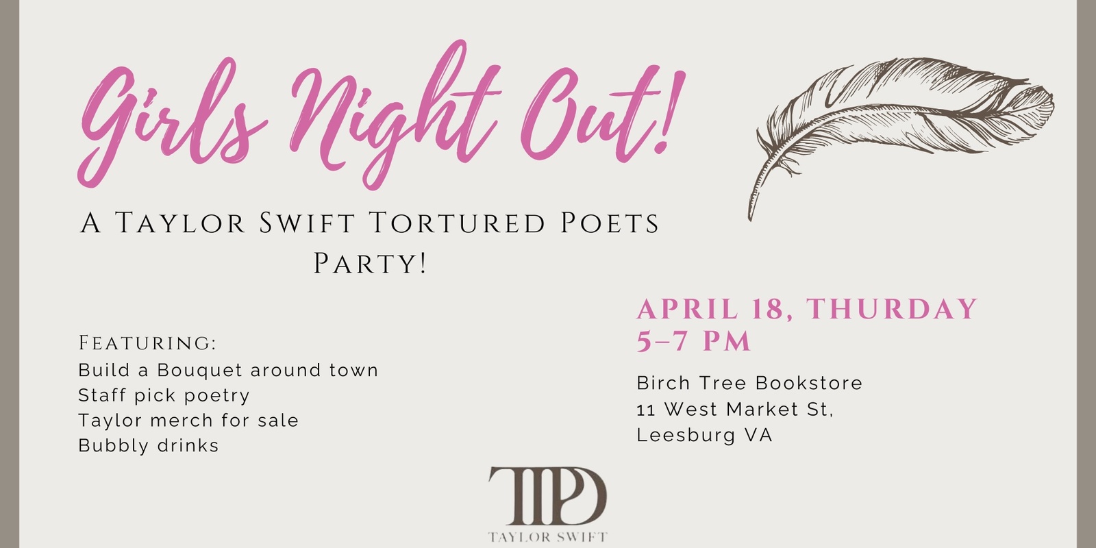 Banner image for Girls Night Out: Tortured Poets Party