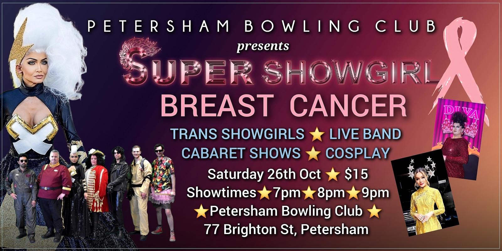 Banner image for Super Showgirl Breast Cancer Fundraiser