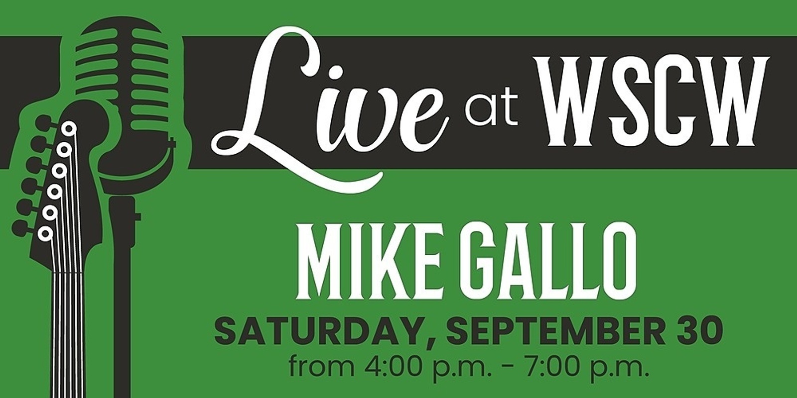 Banner image for Mike Gallo Live at WSCW September 30