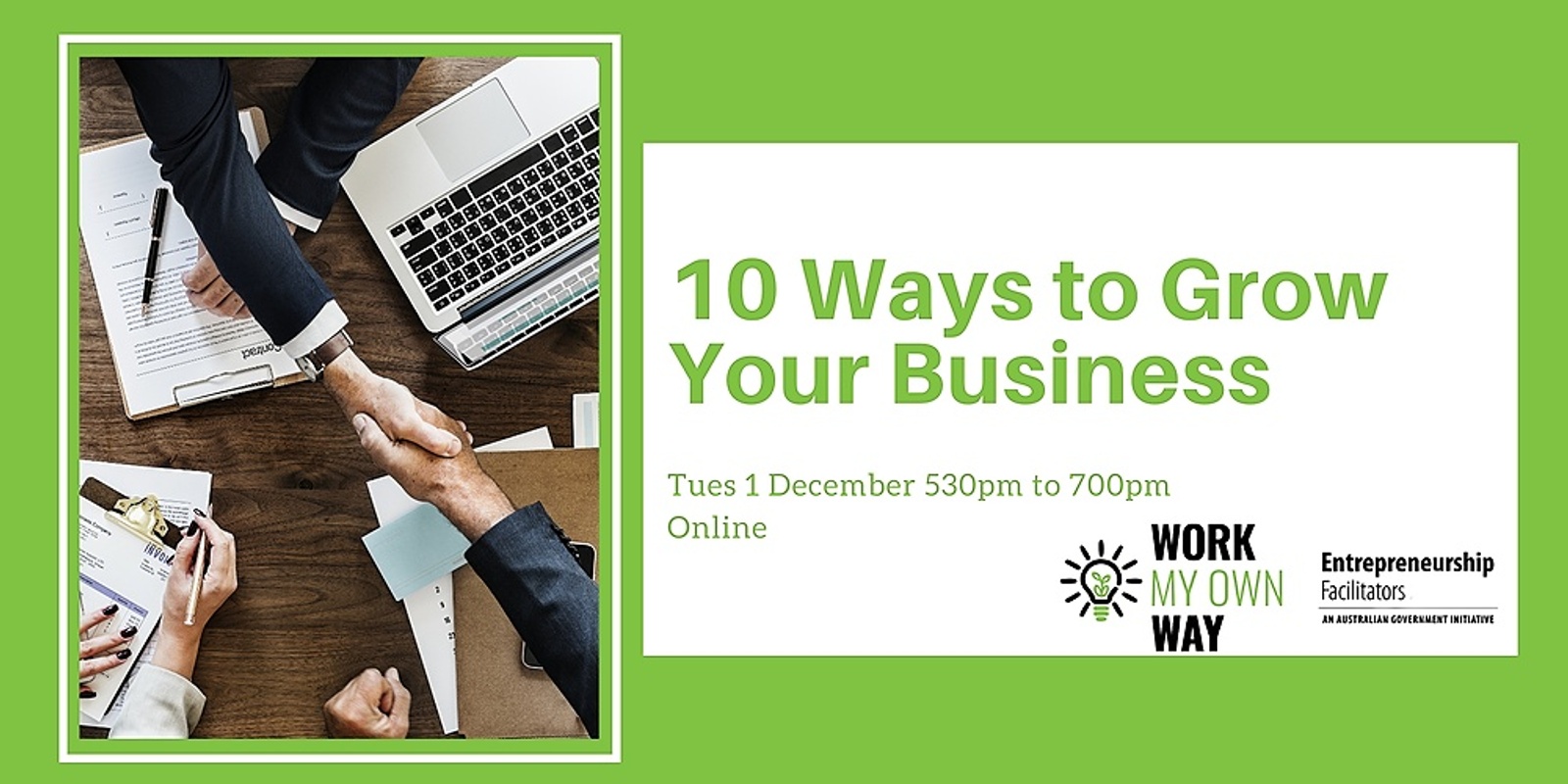 Banner image for 10 Ways to Grow Your Business - Webinar