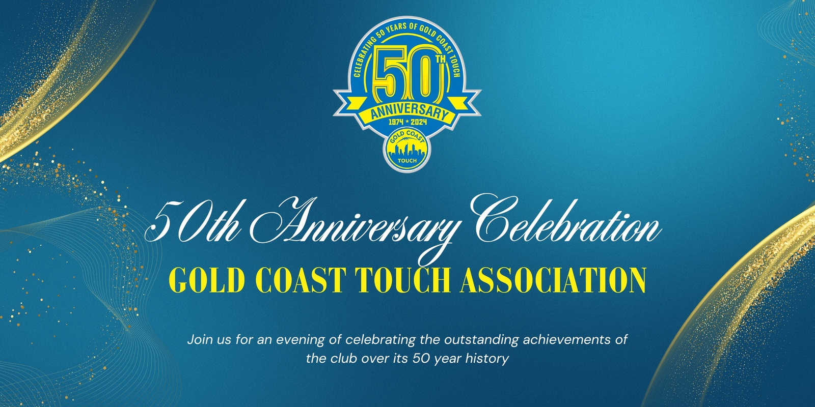 Banner image for Gold Coast Touch 50 Year Anniversary Function